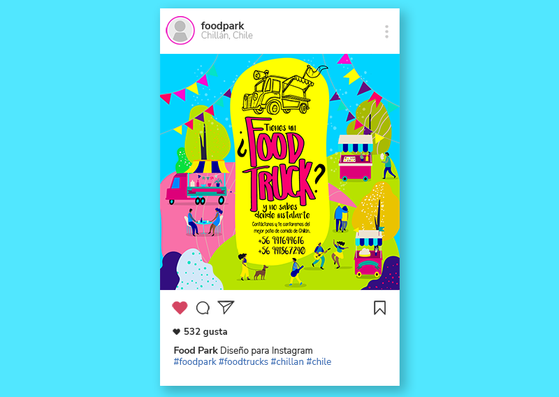 Diseño para Instagram de Food Park